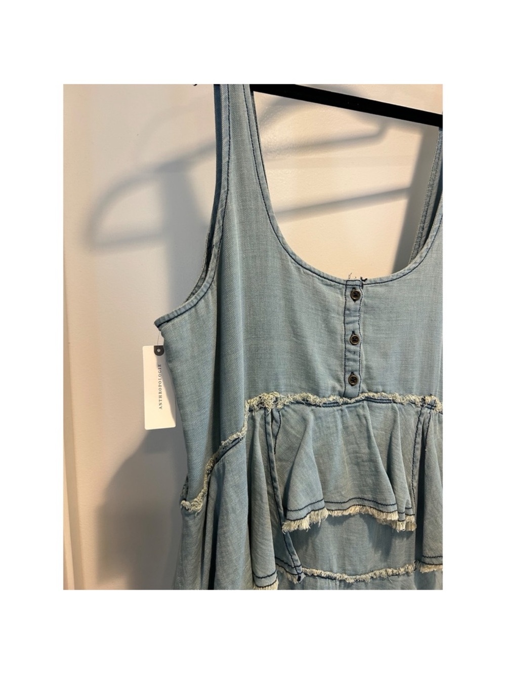 NWT, Anthropologie/Pilcor Tiered, Ruffled, Maxi Dress - Picture 4 of 7